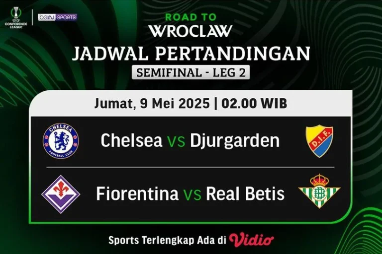 Jadwal Live Streaming Leg Kedua Semifinal UEFA Conference League di Vidio