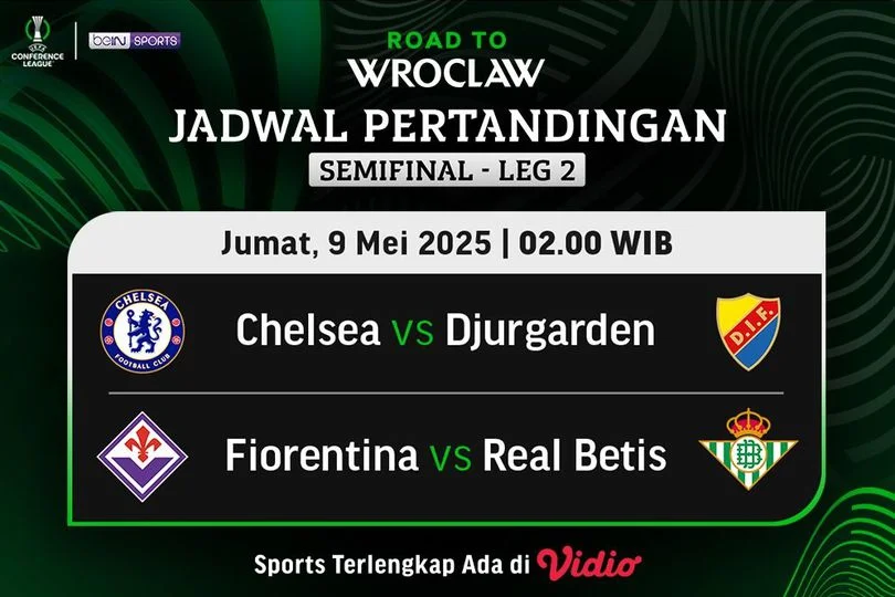 Jadwal Live Streaming Leg Kedua Semifinal UEFA Conference League di Vidio